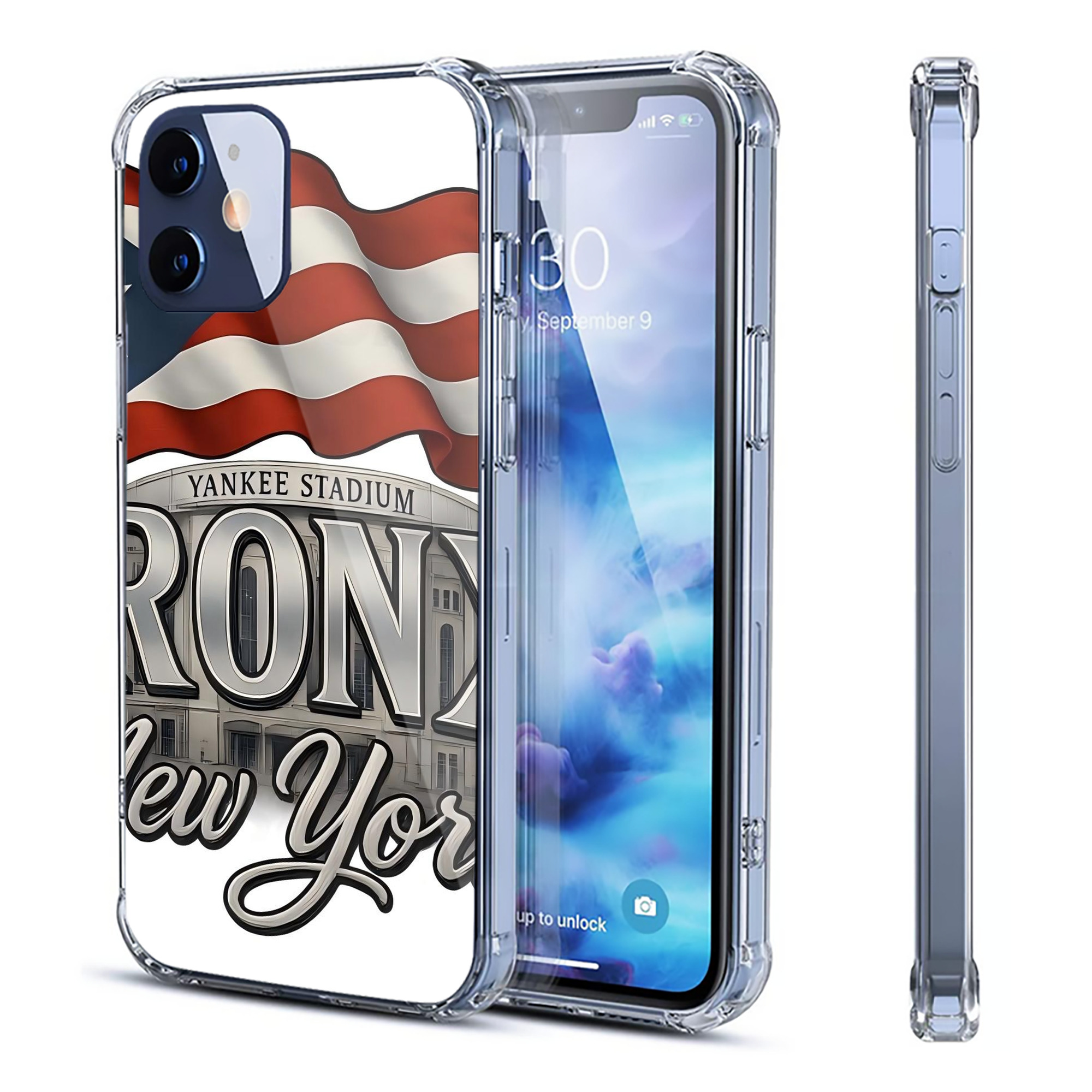 New York Yankees 245 Clear IPhone 12 Case – Soft TPU With UV Print – Enhanced Drop Protection, Precise Fit, Anti-Fingerprint, Customizable Design, Scratch-Resistant, Yellow-Resistant